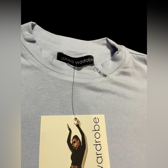 Nwt Naked Wardrobe The NW Lovin' the Crew T-Shirt Bodysuit Size 1 Light Purple - Picture 13 of 16